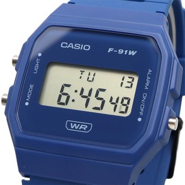 Casio F-91WB Series Digital Unisex Watch, Simple Packaging, Biomass Plastic Band, Blue F-91WB-2A1, sports