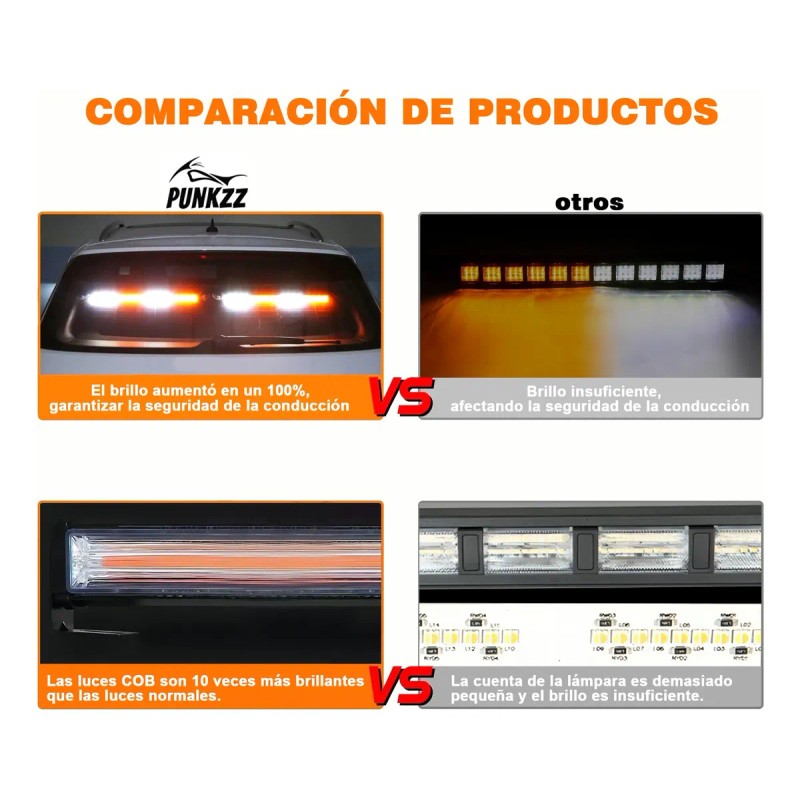 Barra Torreta Estrobo Codigo Leds Cob Policia 47 PuLG 80w