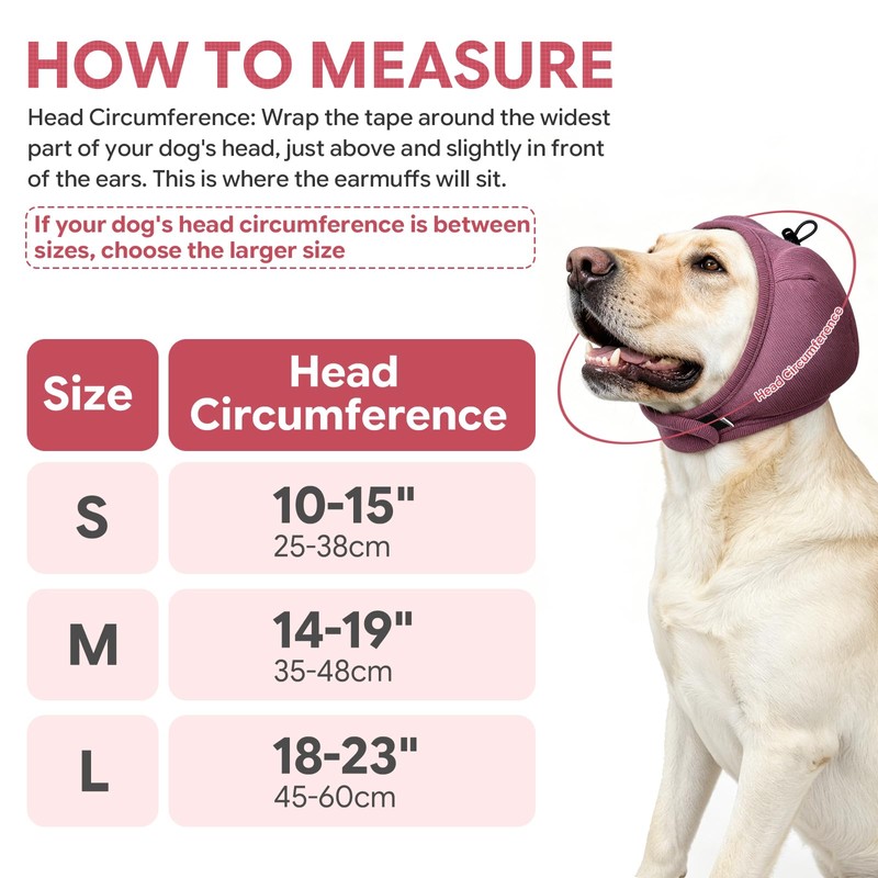 Dotoner Dog Ear Muffs No Shake Anxiety Relief for Thunder