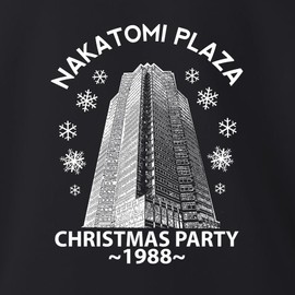 Wild Bobby Nakatomi Plaza Christmas Party 1988 Classic McClane Die Hard Ugly Christmas Sweater Unisex Crewneck Graphic Sweatshirt, Black, Large