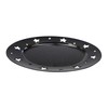 Decorative Plate Diameter 33 cm with Stars Black