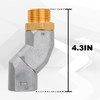 (1" NPT, 2PCS) Fuel Hose Swivel 360 Rotating Connector for