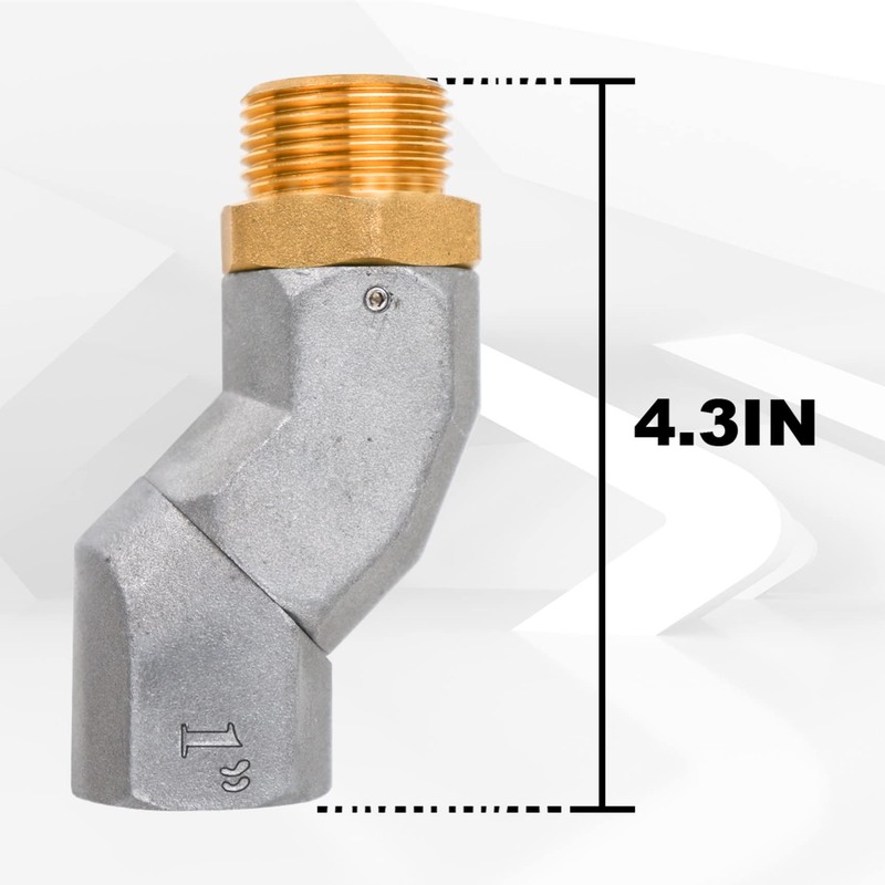 (1" NPT, 2PCS) Fuel Hose Swivel 360 Rotating Connector for