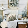RABUSOFA Christmas Pillow Covers 16x16 Inch,Outdoor Christmas Tree Decorative Throw