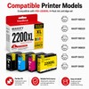 PGI-2200XL Ink Cartridge 4-Pack High Yield Replacement for Canon MAXIFY