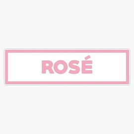 Pink R Cute Bumper Sticker Vinyl Decal 5"