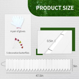 YPshuye Wooden Garden Fence Wood Garden Edging Border Flexible Decorative Border for Garden & Yard Planting Tree Fence Outdoor Landscape Edging - White - 9'' H x 3.96 Ft L