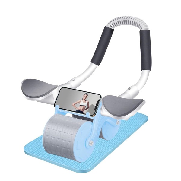 Homavit Abdominal Roller, Abdominal Roller with Padded Knee Mat, for