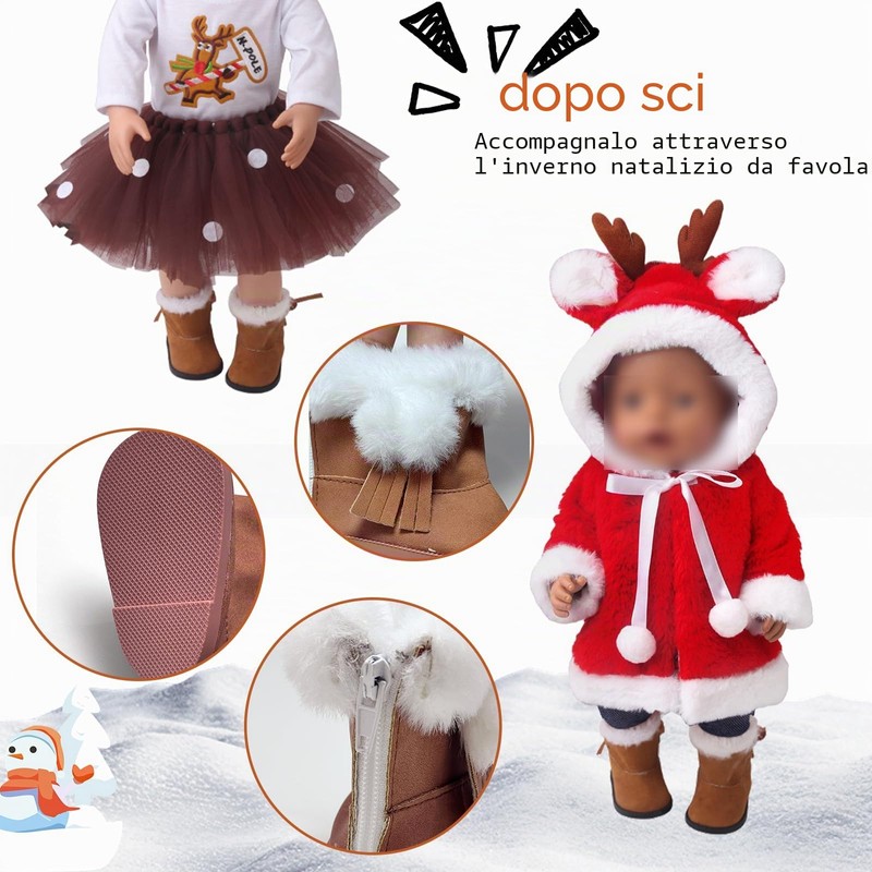Set di accessori per bambole, scarpe e calze per bambole