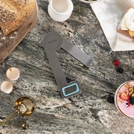 Cecotec Küchenwaage Kochsteuerung 10400 Smart Healthy EasyHang. 8k maximale Kapazität, Edelstahl, Griff zum Aufhängen, LCD-Display, Extraflaches Design (10100 EcoPower Compact)
