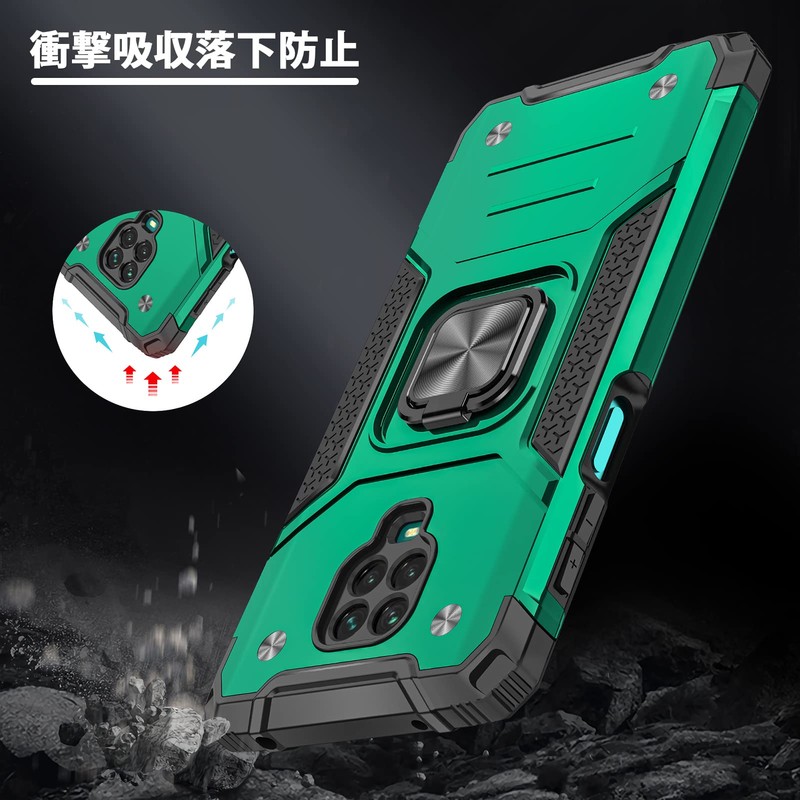 WACJOSD C82-note9s-01 Redmi Note 9S Case, Ring, Shockproof, Shock Absorbing,