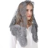 Spanish Mantilla Grey Chaple Veil Christian Prayer Veil Catholic Church
