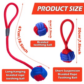 TZQFROCE 3 Stück Hundespielzeug Seil Hunde Kauspielzeug Seil Kauen Hundespielzeug Set Hundekauspielzeug für Welpen, Kleine, Mittelgroße Hunde