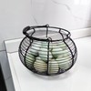 Farmhouse Wire Egg Baskets for Gathering Fresh Egg With Handle,