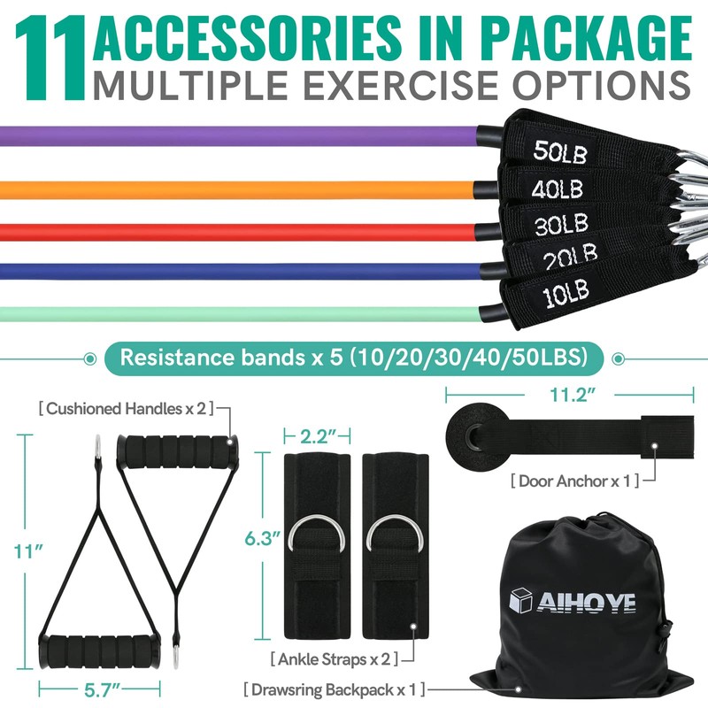 Heavy Resistance Bands Set for Working Out - Exercise Bands