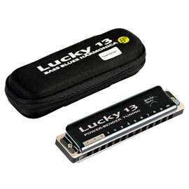 East top Lucky 13 Bass Plus Blues Harmonica 13 Holes Diatonic Harp Mouth Organ Professional Musical Instruments PowerBender Bb key for Adults