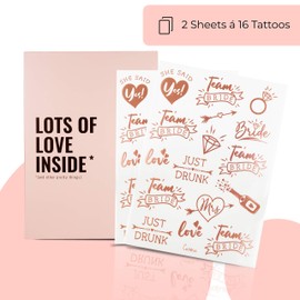 Cavore 32 JGA Tattoos in Rose Gold Metallic - Team Bride - Decorative Accessories for Hen Night and Wedding
