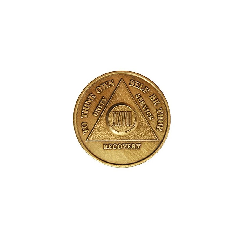 27 Year Bronze AA (Alcoholics Anonymous) - Sober / Sobriety