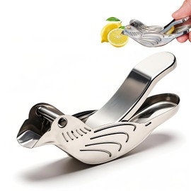 ORARTMM 2Pack Silver Bird Shapen Lemon juicer,Portable Citrus Juicer for Lemons & Limes,Stainless Steel Manual Lemon Juicer,Easy to Use, Perfect for Home and On-the-Go