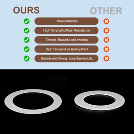 Awclub Goof Trim Ring, 6 Pack 4.3-Inch x 6.7-Inch (ID x OD) for Recessed Can Downlights for Ceiling Light Fixtures, Matte White, Steel Construction