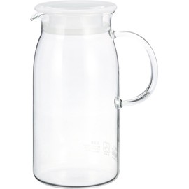 iwaki(イワキ) AGCテクノグラス  耐熱ガラス 麦茶ポット ピッチャー 0.6リットル 丸型 冷水ポット 冷水筒 ジャグ KT293-W