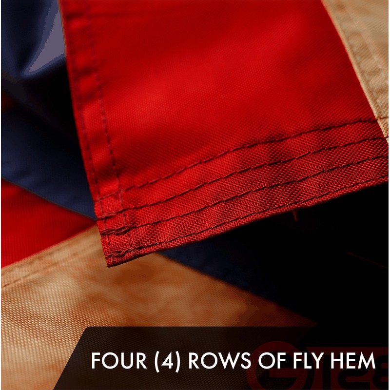 G128 Betsy Ross TeaStained Flag 2x3 Ft ToughWeave Pro Series