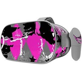 Decal Style Skin Wrap Compatible with Oculus Go Headset - SceneKid Pink (Oculus NOT Included)
