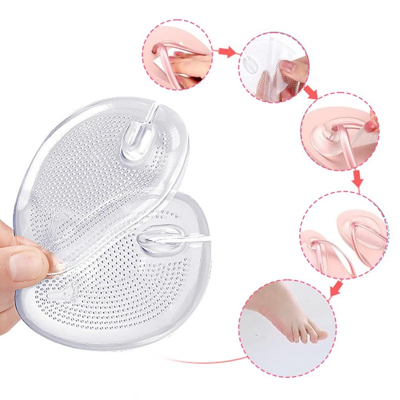 OHREN 4 Paar Zehenschutz Silikon Pads für Flip Flops, Zehentrenner