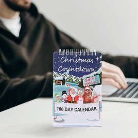 Yulun100 Day Christmas Countdown Calendar 2025, Advent Calendar, 2025 Calendar & Monthly Planner, Xmas Countdown Gift for Home Office Decor