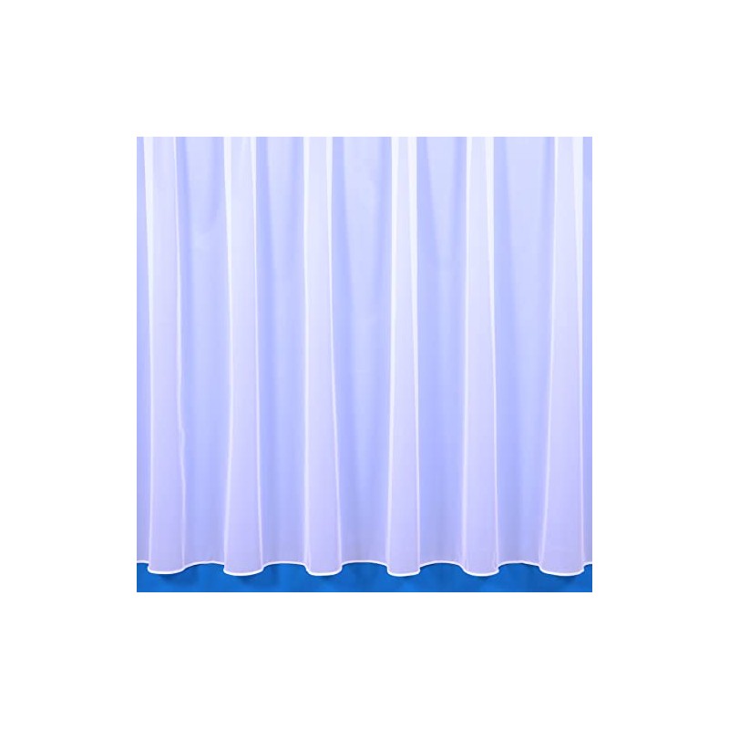The Textile House Sue White Plain Lead Weighted Voile Net