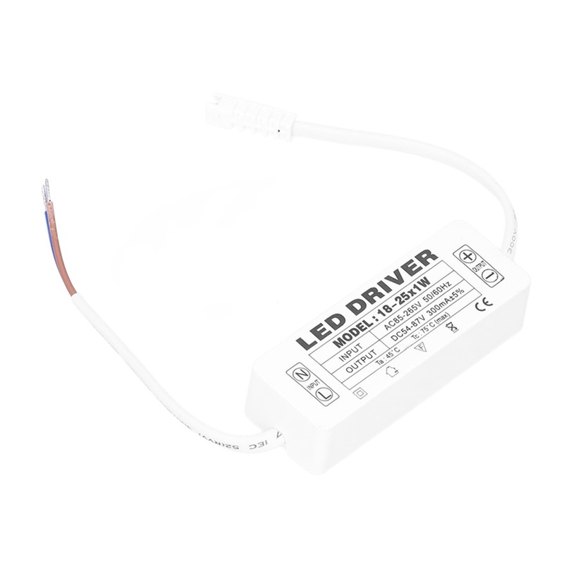 18‑25X1W LED Driver Constant Current 300mA Input AC85‑265V Output 54‑87VDC