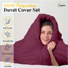 EGYPTO Polycotton Wine Single Duvet Cover Set - Soft, Breathable