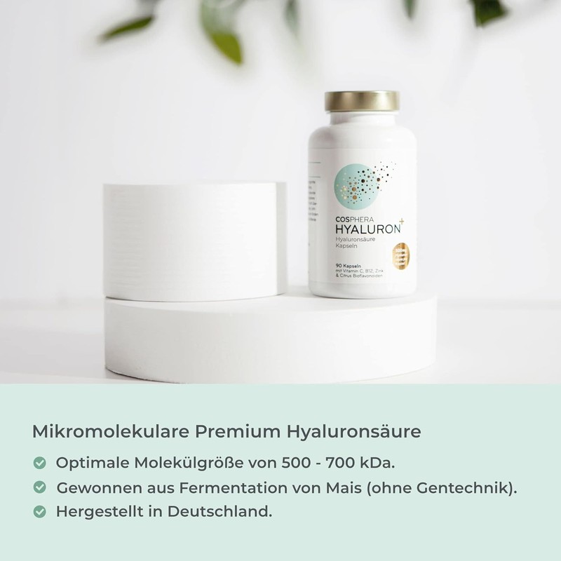 Hyaluronic acid capsules high dosed 500 mg - 90 vegan