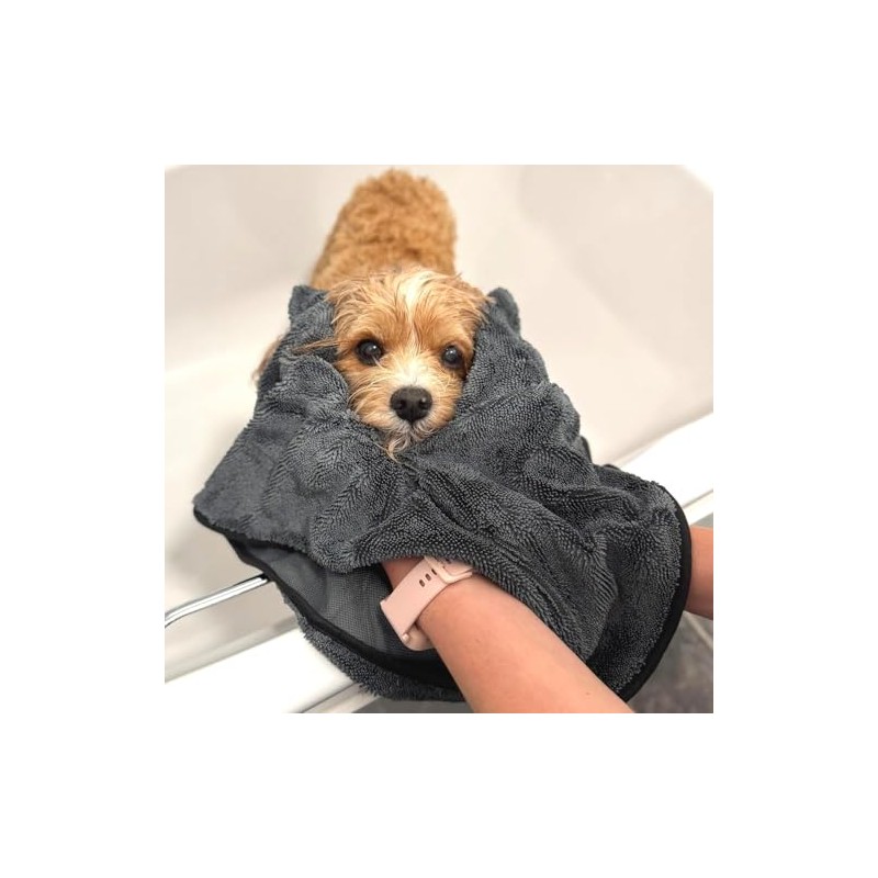 pet wiz Microfibre Noodle/Chenille Towel, Super Absorbent, Quick Drying, Lightweight,
