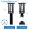 MYHXQ 14'' Outdoor Solar Post Light, Dusk to Dawn Solar