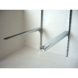 Royal Wooden Shelf Bracket, A-32/33, Chrome, 9.8 inches (250 mm), Left and Right Set of 2 (1)