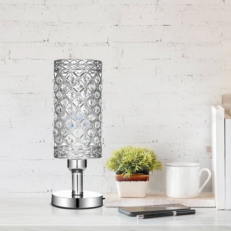 TD001 Modern Crystal Lamps Modern Glam Table Lamp for Bedroom