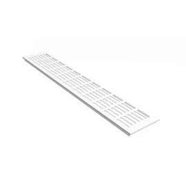 MS Beschläge Aluminium Ventilation Grille White RAL9016 Web Sheet 100 mm Wide Traffic White Heater Cover Powder Coated Exhaust Air Grille 30 x 5 mm Hole Door Grille (Length 200 mm)