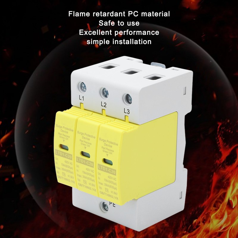 AC Surge Protective Device Flame Retardant PC Shell Quick Response