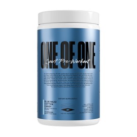 ONE of ONE Sport Pre-Workout – Clean Energy & Focus with NeuroRush™, Gluten Free, No Crash, Boosts Endurance & Strength – Blue Razz Cotton Candy, 30 Servings