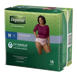 Depend FIT-FLEX Adult Underwear Pull On Medium Disposable Heavy Absorbency, 47932 - CASE of 36