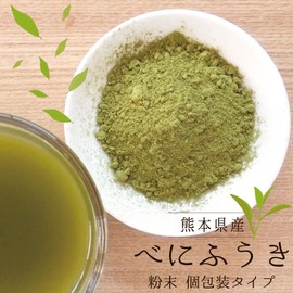 Marche Pure Benifuukicha Powdered Green Tea, 0.04 oz (1 g) x 100 Packets, Domestically Produced in Kumamoto Prefecture, Red Fuki Tea, Powder, Stick, Cold Brew