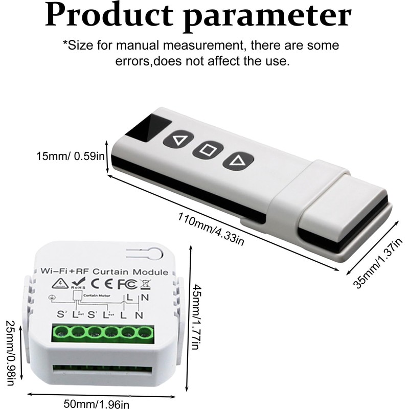 Nizirioo Roller Shutter Control Retrofit Set, Roller Shutter Motor Control