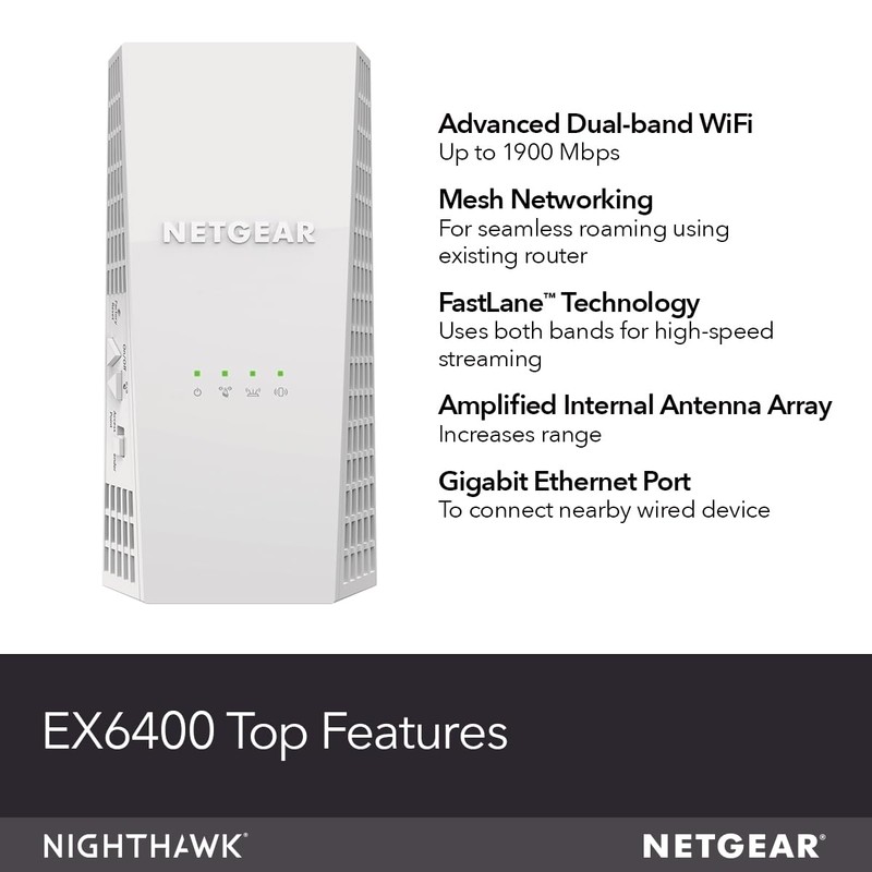 NETGEAR WiFi 5 Range Extender (EX6400) – Add up to