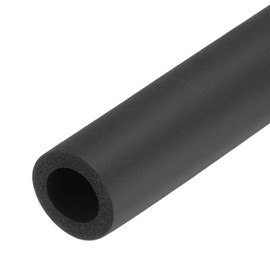 sourcing map 2pcs Pipe Insulation Foam Tube Lagging Insulation Pipe 16mm(5/8") ID 24mm OD 20" Heat Preservation for Handle Grip Support,Black