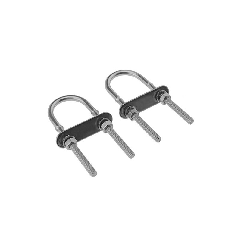 2Pcs 6mm AISI 316 Stainless Steel U Bolts with Plate
