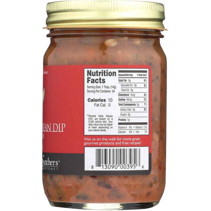 Gunther's Gourmet Spicy Black Bean Dip with Lime, Mixed With