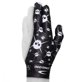 Longoni Billiard Pool Cue Glove Fancy Skull 4 for Left Hand