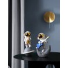 Paimuni Astronaut Figurine Home Decor Resin Spaceman Statue White Gold