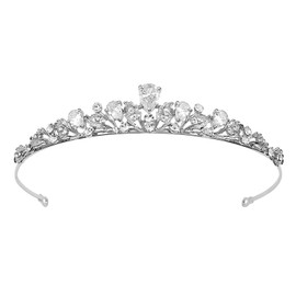 Wisebom Wedding Bridal Crystal Tiara Crystal Queen Crown Princess Crown Decoration Crown Birthday Gift Tiara for Girls Women, Alloy, 1
